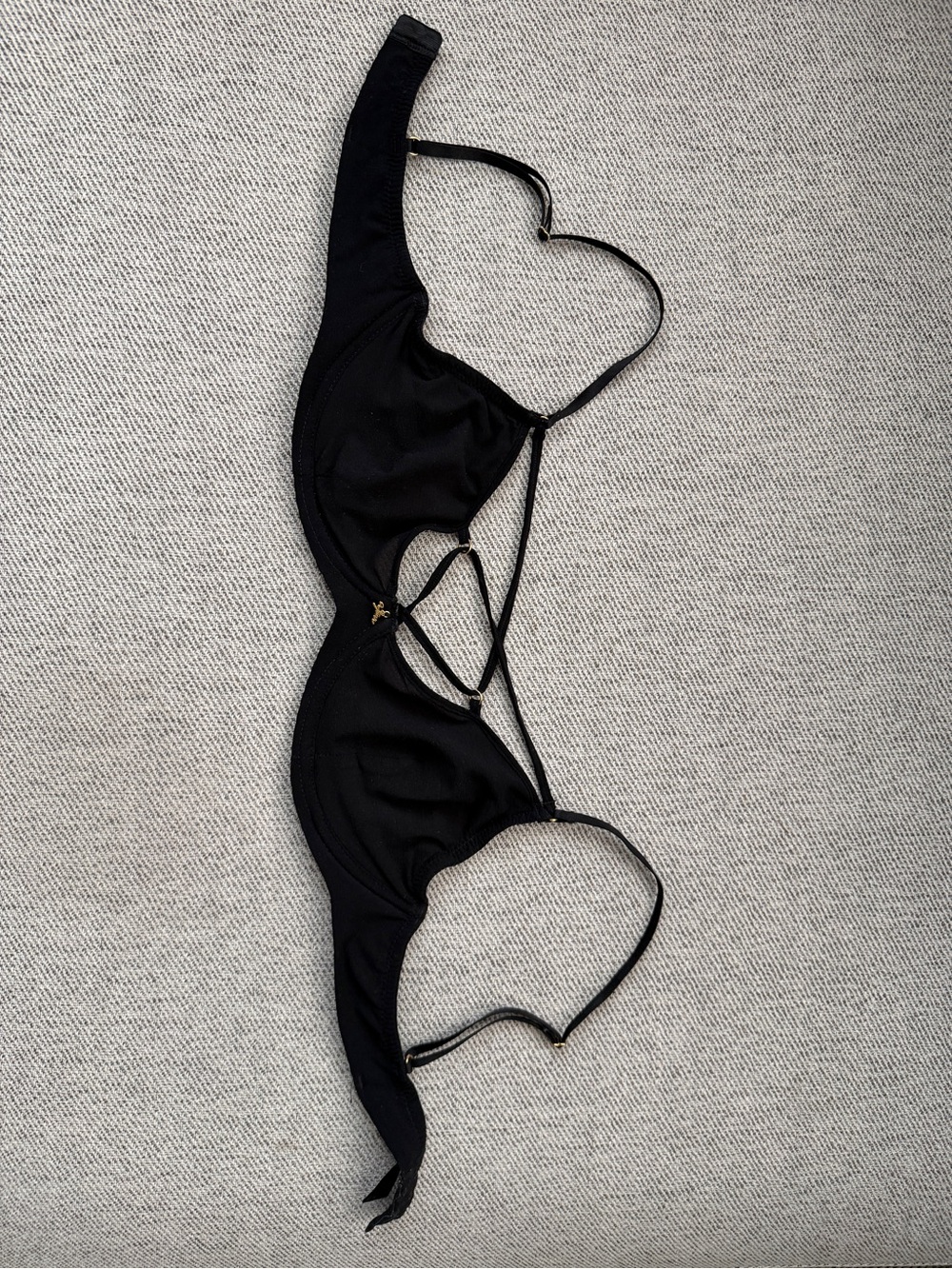 Ajour Fashion Lingerie House, Black Strappy Underwire & Mesh Bra